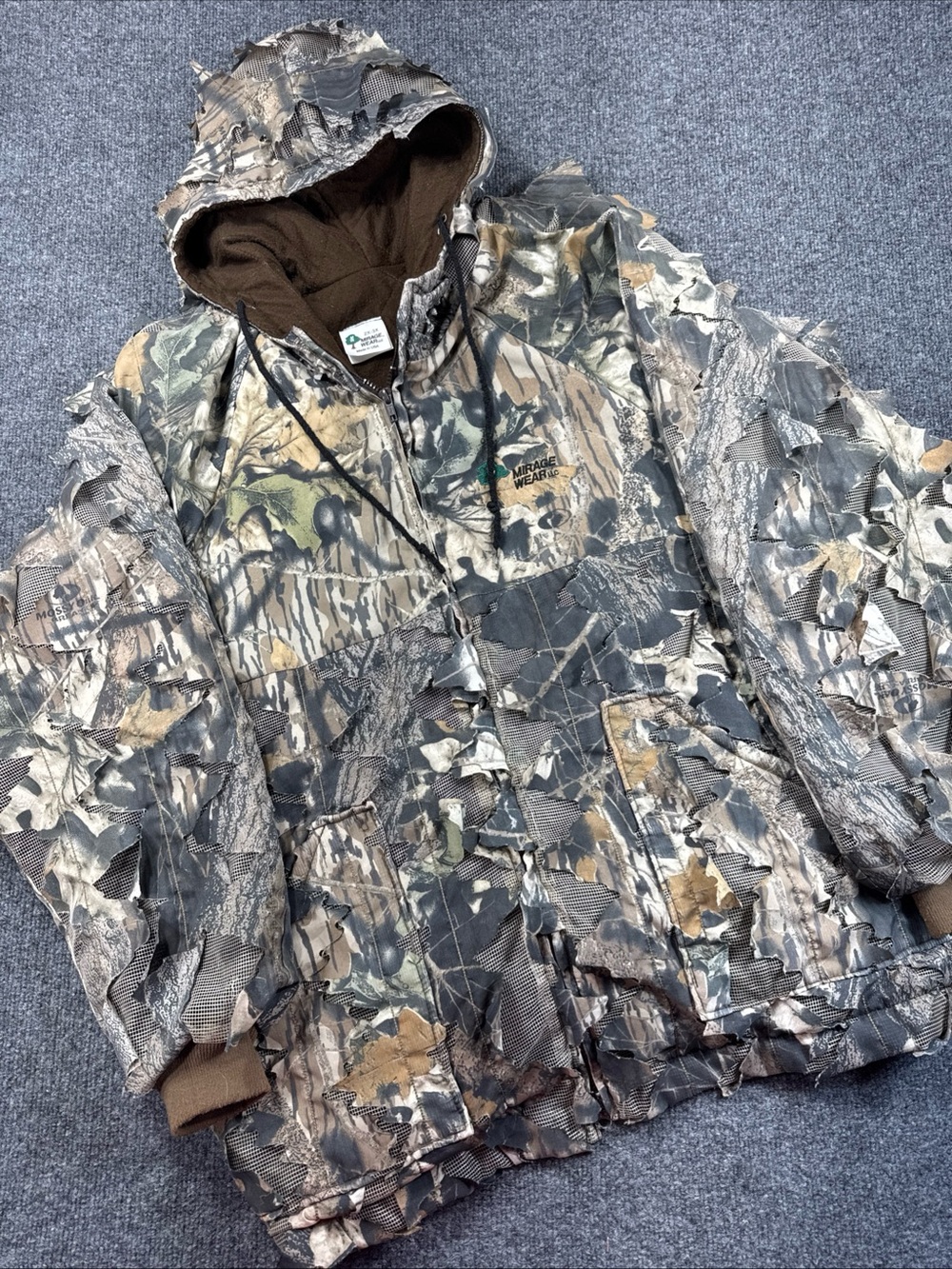 Mirage Wear Ghillie Camo Hunting Insulated Jacket Men’s 2x-3X